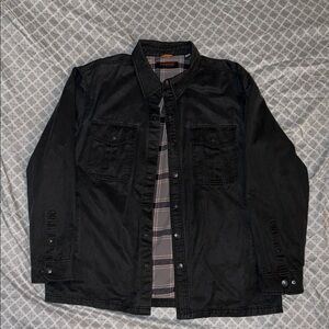 Men's Dark Grey Denim Jacket